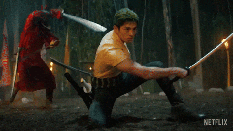 Human Version Epic Zoro Fight GIF