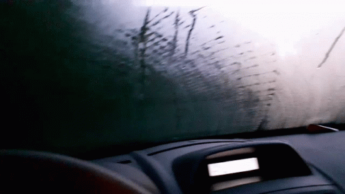 Humid Car Wiper Removes Moisture GIF