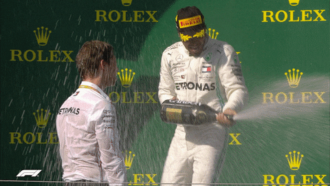 Hungary F1 Popping Champagne GIF