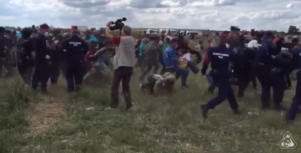 Hungary Intense Protest GIF
