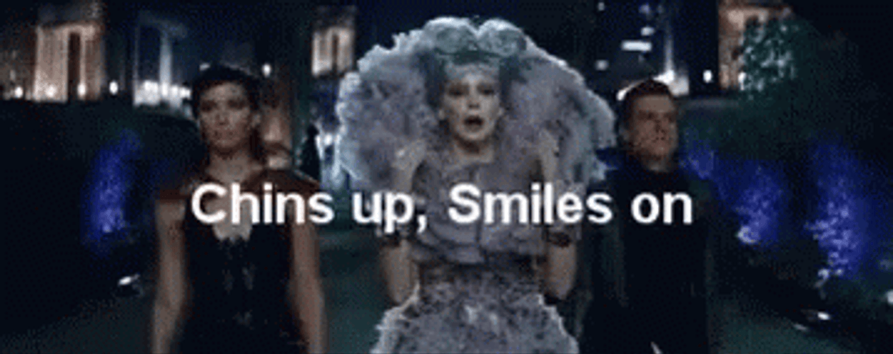 Hunger Games Chins Up Smiles On Effie Trinket GIF