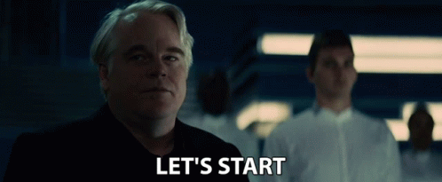 Hunger Games Philip Seymour Hoffman Let's Start GIF