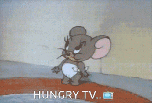 Hungry Cartoon Character in TV Ad
