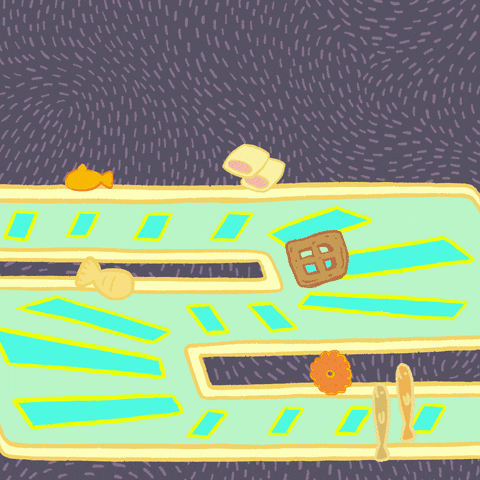 Hungry Cheshire Cat Eating Food GIF