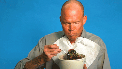 Hungry Dude Lunch Time Big Bite GIF