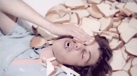 Hungry Guy Bread Dream GIF