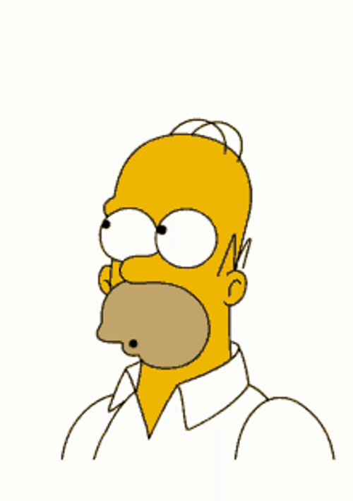 Hungry Homer Simpson Thinking Of Donut GIF