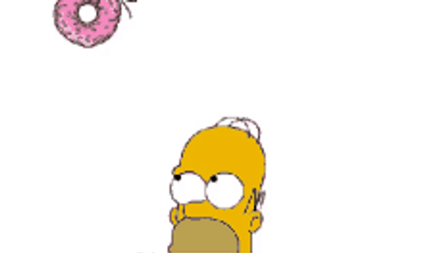 Hungry Homer Simpson Thinking Pendulum Donut GIF