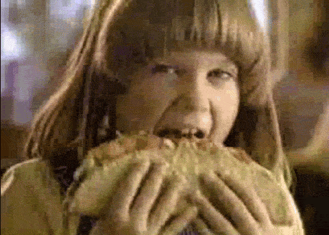 Hungry Kid Eating Taco GIF