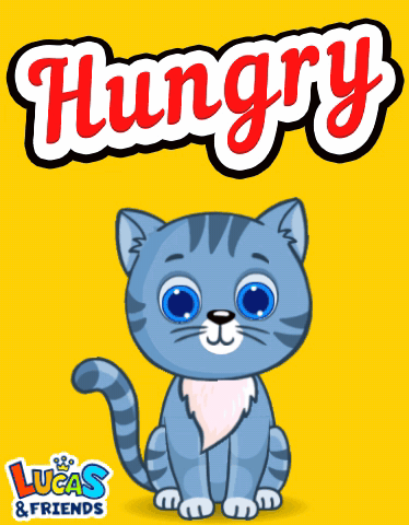 Hungry Lucas and Friends Advertisement With Blue Cat