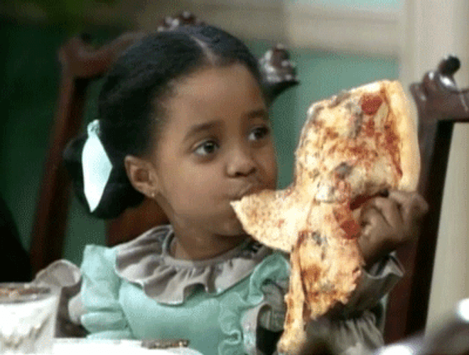 Hungry Pizza Rudy Huxtable GIF