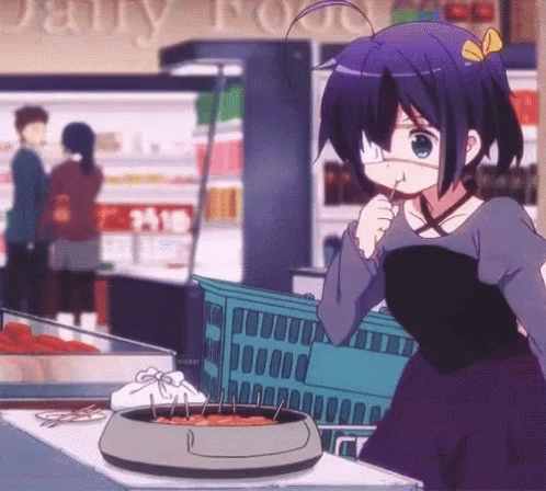 Hungry Rikka Takanashi GIF