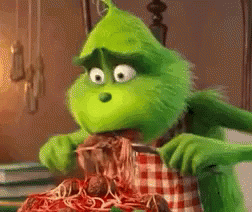 Hungry Spaghetti The Grinch GIF