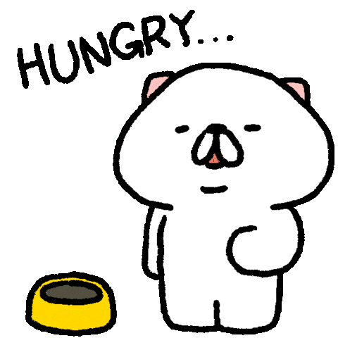 Hungry White Bear Sticker GIF