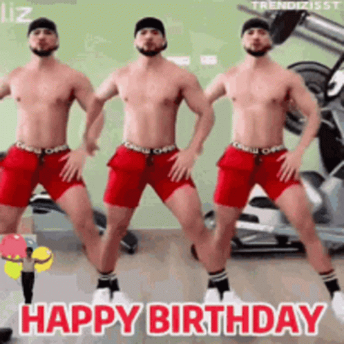 Hunk Guy Sexy Birthday Dance GIF