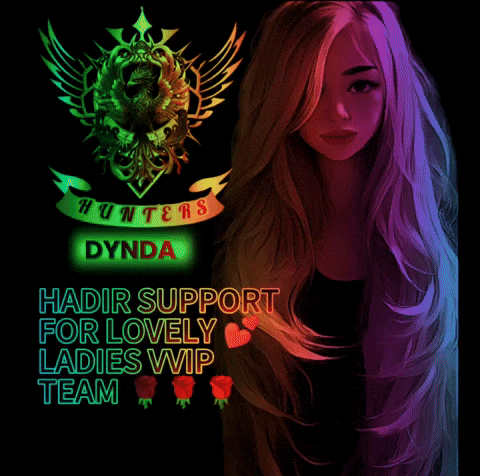 Hunters Dynea Poster Girl With Long Hair GIF