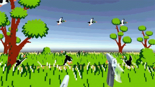 Duck Hunting Video Game GIF