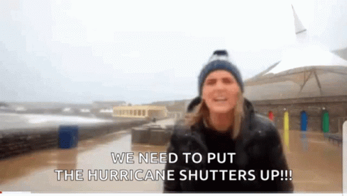 Hurricane Reporter Hit By Fish GIF
