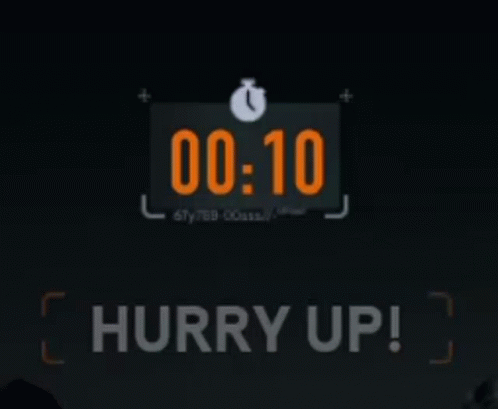 Hurry Up Ten Seconds Counting Down GIF