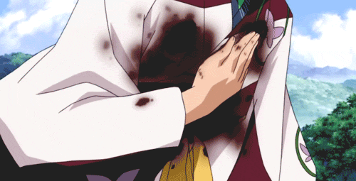 Hurt Bloody Kagura Inuyasha Anime GIF