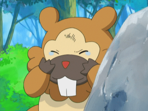 Hurt Crying Bidoof Pokemon Anime GIF