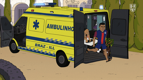 Hurt Injury Ambulance Animated Cartoon GIF