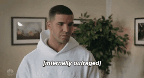 Hurt Outraged Reaction Drake GIF
