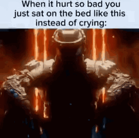 Hurt So Bad Sitting on Bed Not Crying