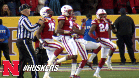 Huskers High Knee Running GIF