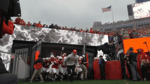 Huskers Nebraska Football Entrance Attack GIF