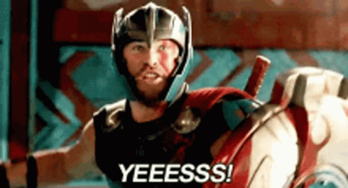 Huzzah Chris Hemsworth Thor Screaming GIF