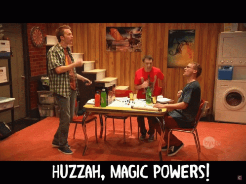 Huzzah Magic Powers Card Game Meme GIF