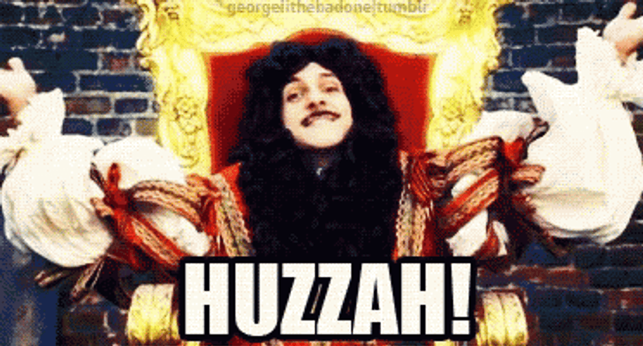 Huzzah Charles II Mathew Baynton GIF