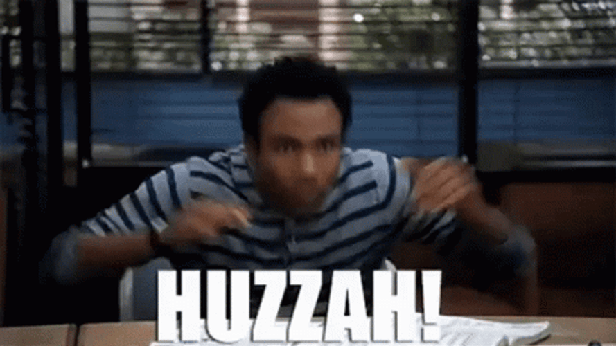 Huzzah Donald Glover Excited GIF