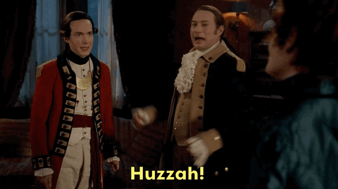 Huzzah Happy Scott Jones GIF