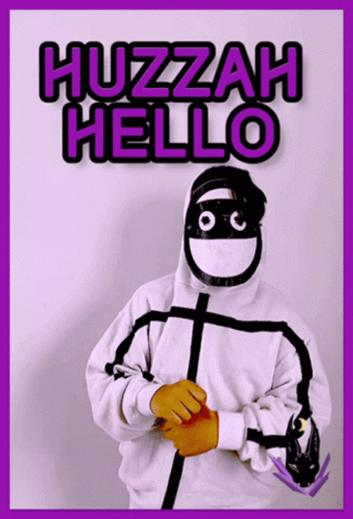 Huzzah Hello Stickman Suit GIF