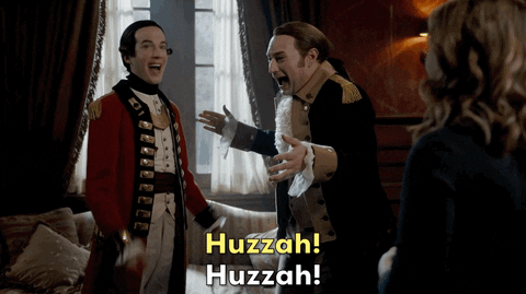 Huzzah Isaac And Nigel Celebrating GIF