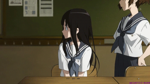 Hyouka Anime Eru Chitanda Surprised GIF