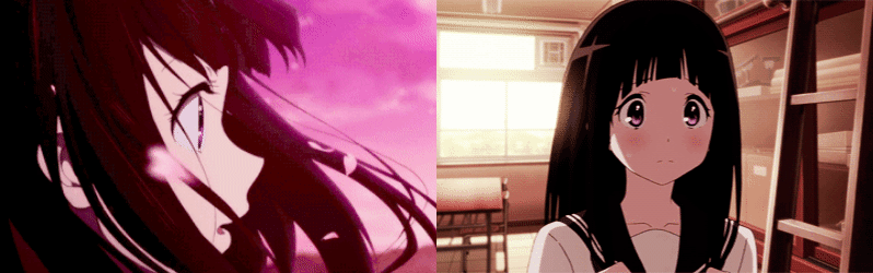 Hyouka Eru Chitanda Shocked Reaction GIF