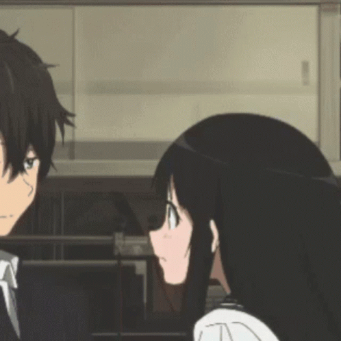 Hyouka Girl Flirting Pfp GIF