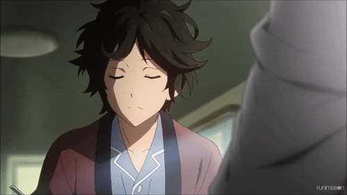 Hyouka Hotaro Oreki Head Shake GIF