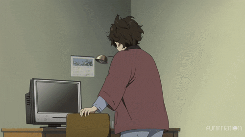 Hyouka Hotaro Oreki Sitting Down GIF