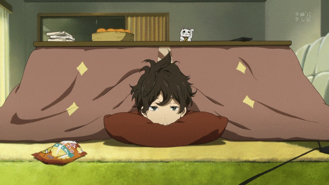 Hyouka Lazy Oreki Eating Noodles GIF