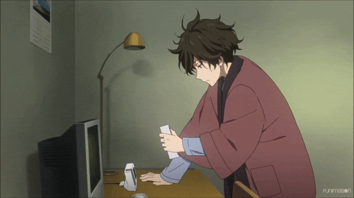 Hyouka Oreki Answering Phone Call GIF