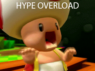 Hype Overload Toad Mario GIF