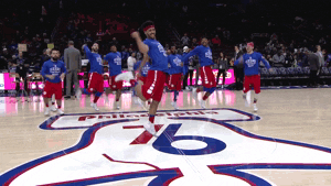 Hype Philadelphia 76ers Fans Dancing GIF