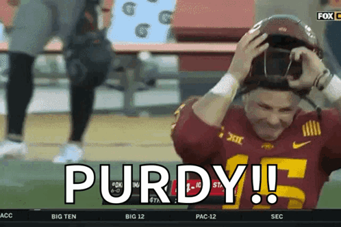Hyped Brock Purdy GIF