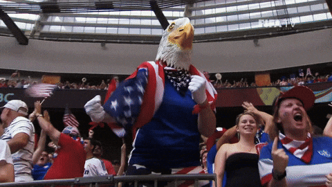 Hyper Bald Eagle Mascot GIF