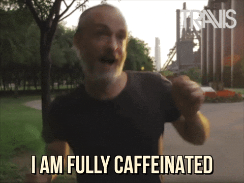 Hyper Fran Healy I Am Fully Caffeinated GIF