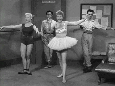 Hyper Lucille Ball Dancing With Friends GIF